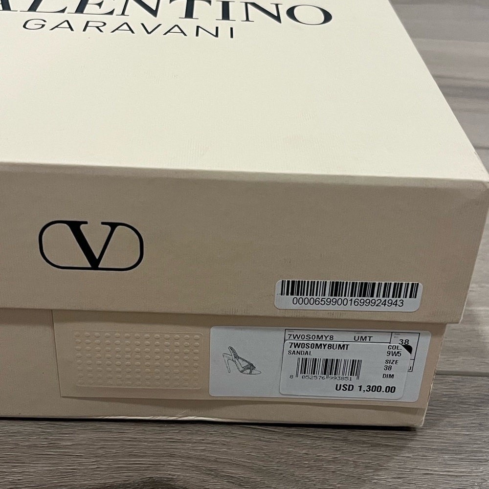 Valentino Garavani Dans Le Foyer Satin Sandal With Crystals 105 mm Size EU 38 - Picture 12 of 15